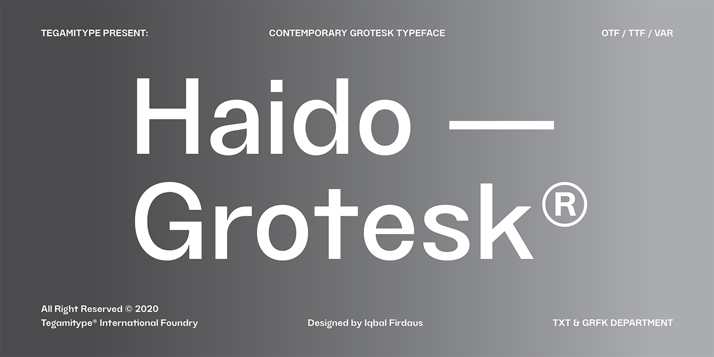 폰트 TG Haido Grotesk